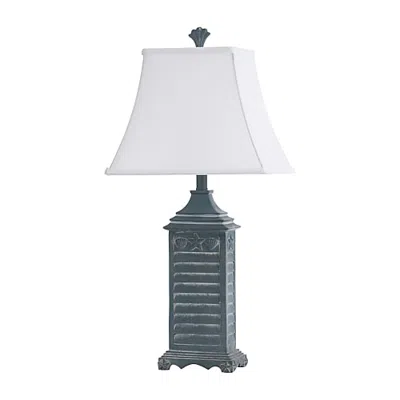 Stylecraft Blue Shutter Seashell Table Lamp