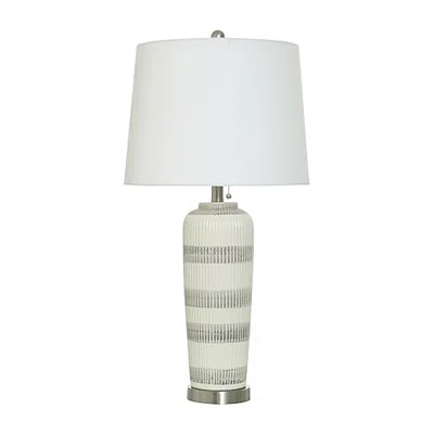 Stylecraft Caleb Gray Ceramic Ceramic Table Lamp
