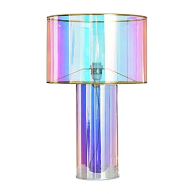 Stylecraft Pink Iridescent Glass Glass Table Lamp
