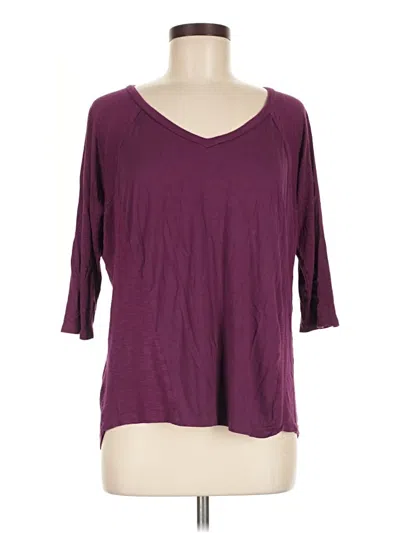Pre-owned Stylus 3/4 Sleeve T-shirt In Burgundy