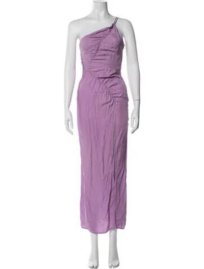 Pre-owned Suboo One-shoulder Long Dress In Purple