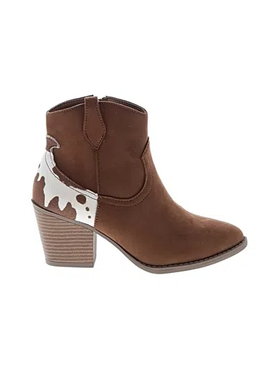 Pre-owned Sugar Ankle Boots In Brown