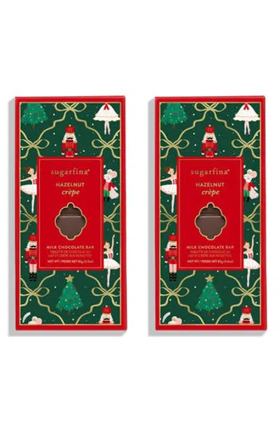 Sugarfina 2-pack Hazelnut Crepe Chocolate Bars In No Color