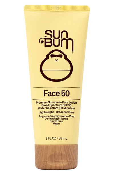 Sun Bum Original Spf 50 Sunscreen Face Lotion In White