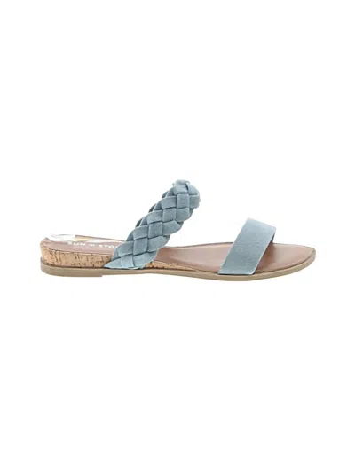 Pre-owned Sun + Stone Sandals In Blue