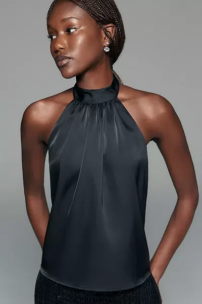 Sundays Leo High Neck Halter Top In Gray