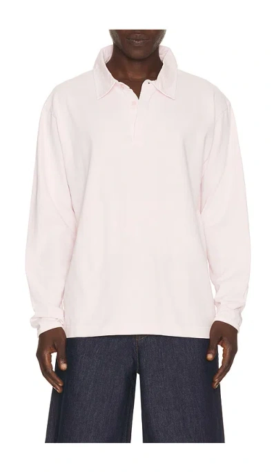 Sunflower Heavy Jersey Rugby Polo In Pink