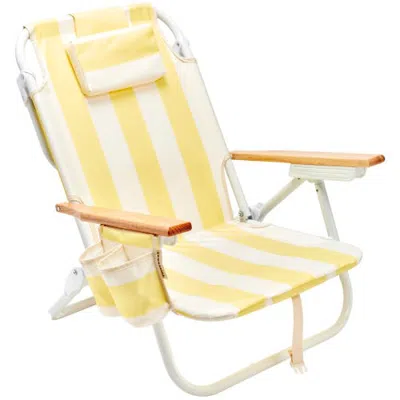 Sunnylife La Mer Limon Deluxe Beach Chair In Yellow