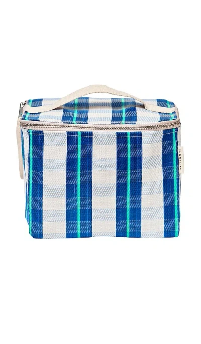 Sunnylife Recycled Nylon Lunch Cooler Bag In La Mer Blue Neon