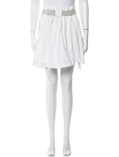 Pre-owned Suno Mini Skirt In White