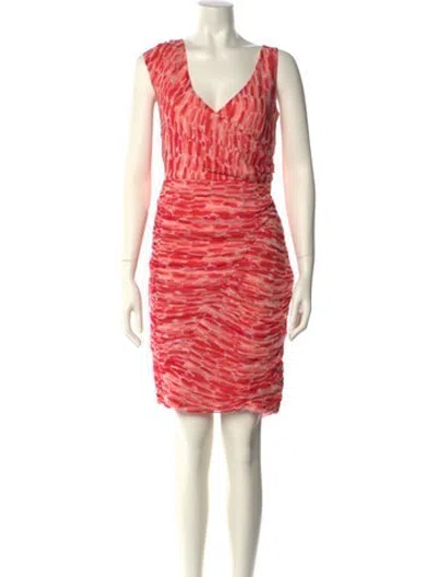 Pre-owned Suno Silk Mini Dress In Multicolor