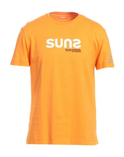 Suns Man T-shirt Orange Size Xl Cotton