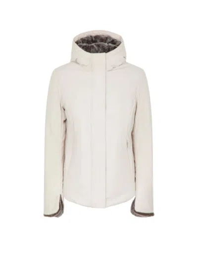 Suns Women's Jacket  Alya Fur Snow In White