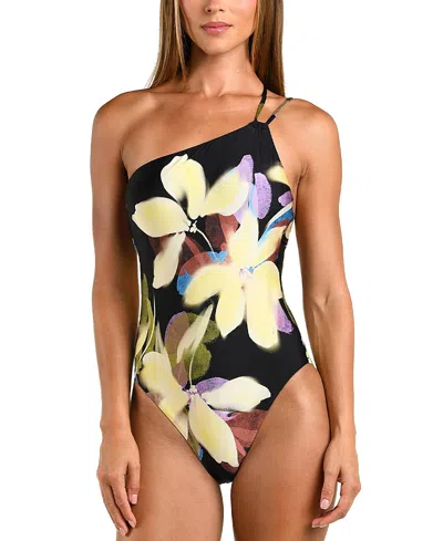 Sunshine 79 Afterglow One Shoulder One Piece In Animal Print