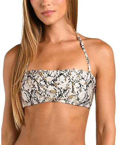 Sunshine 79 Island Serpent Bandeau Top In Animal Print
