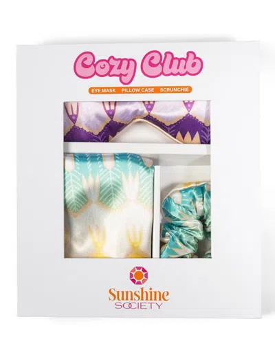 Sunshine Society Palm Royale Cozy Club Set In Pink