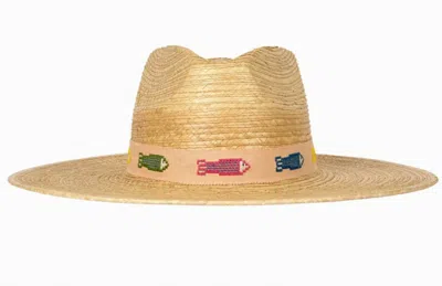 Sunshine Tienda Women's Colorful Fin Palm Hat In Blush In Gold