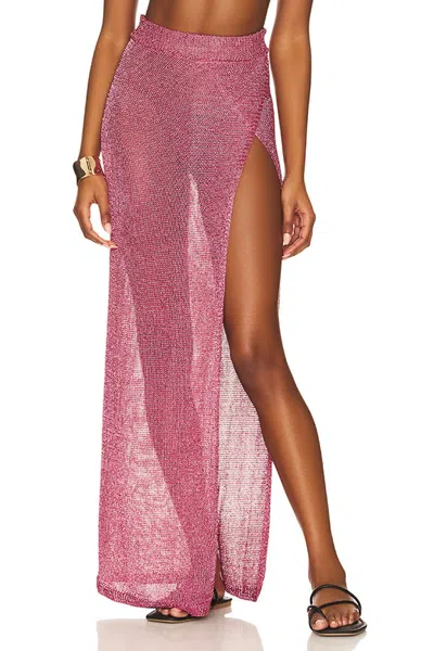 Superdown Keva Wrap Maxi Skirt In Pink