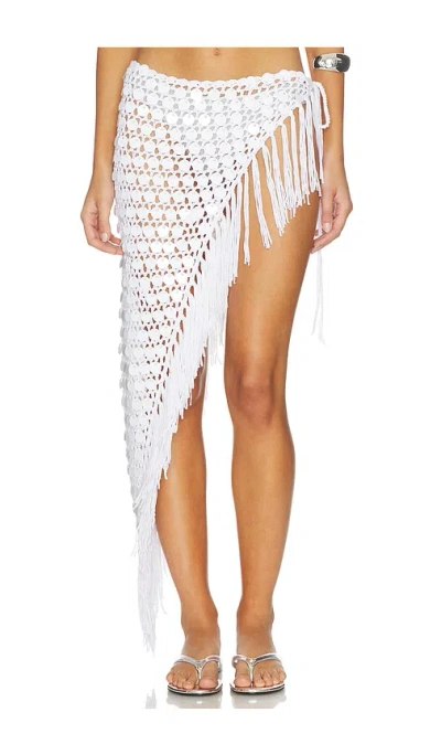 Superdown Roca Crochet Midi Skirt In White