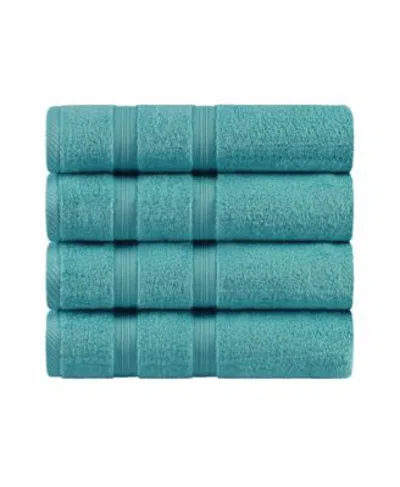 Superior Smart Dry Zero Twist Cotton Bath Towel Collection In Turquoise