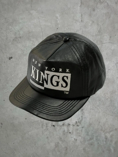 Pre-owned Supreme 2007  New York Kings Leather Hat In Black