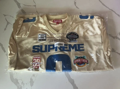 Pre-owned Supreme Championships Embroidered Football Jersey In Gold