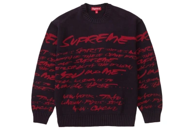 Pre-owned Supreme Futura Sweater Navy
