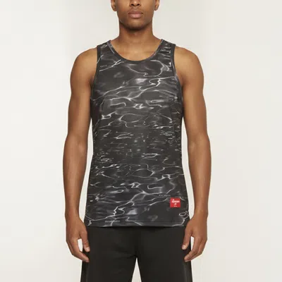 Pre-owned Supreme Grey Ripple Print Technical Mesh Knit Tank Top M