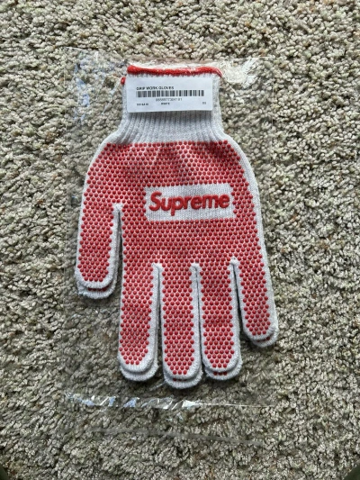 Pre-owned Supreme Grip Work Gloves 2018 In White