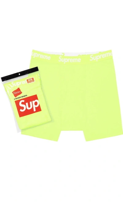 Pre-owned Supreme Hanes Boxers - L - 1x In Yellow