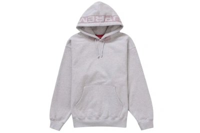Pre-owned Supreme Jacquard Stripe Hooded Sweatshirt Ash Grey