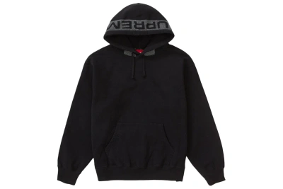 Pre-owned Supreme Jacquard Stripe Hooded Sweatshirt Black