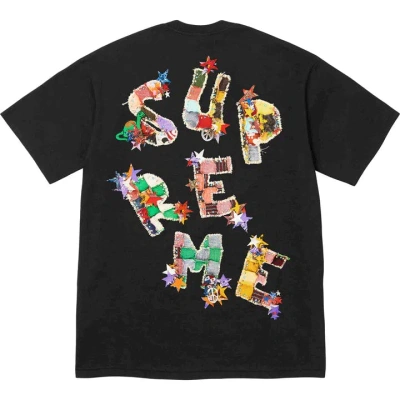 Pre-owned Supreme Patchwork Tee In Black