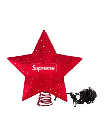 Pre-owned Supreme Projecting Star Tree Topper In Red