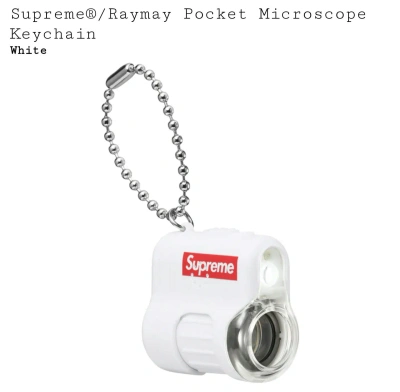 Pre-owned Supreme Raymay Pocket Microscope Keychain In White