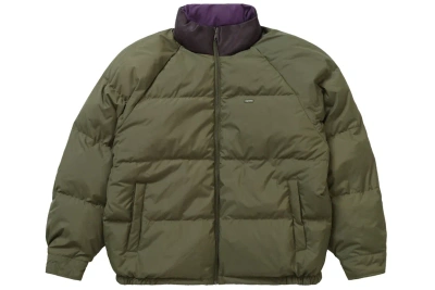 Pre-owned Supreme Reversible Down Puffer Jacket Purple