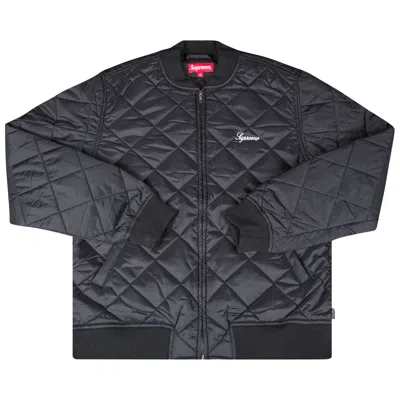 Pre-owned Supreme Sequin Patch Quilted Bomber Jacket 'black' | Men's Size S