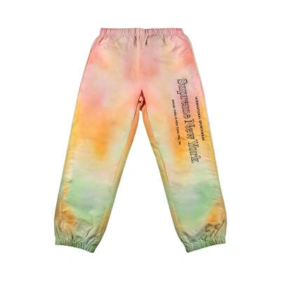 Pre-owned Supreme Side Logo Track Pant 'yellow Gradient' In Multi-color