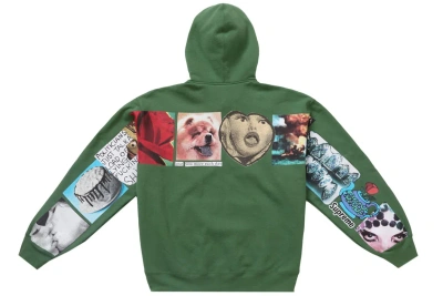 Pre-owned Supreme Spread Zip Up Hooded Sweatshirt Dark Olive