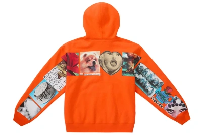 Pre-owned Supreme Spread Zip Up Hooded Sweatshirt Orange