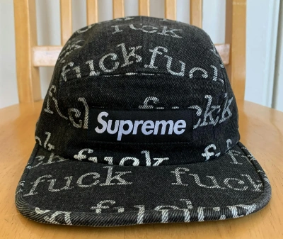 Pre-owned Supreme S/s 2013  Fuck Denim Camp Hat