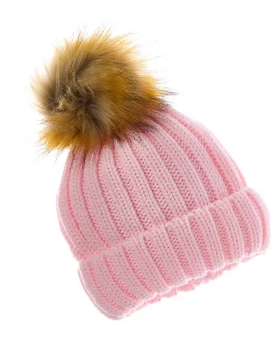 Surell Kids' Accessories Knit Cuff Beanie In Pink