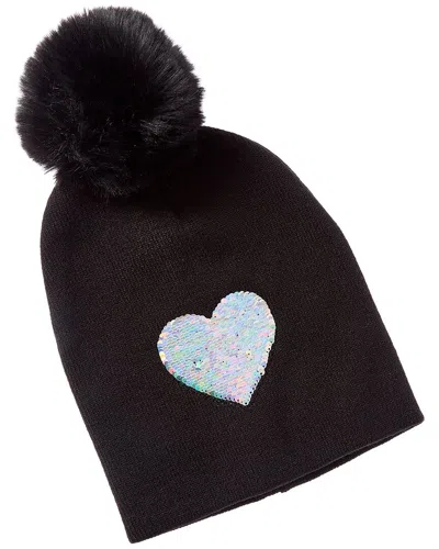 Surell Kids' Accessories Sequin Knit Beanie In Brown