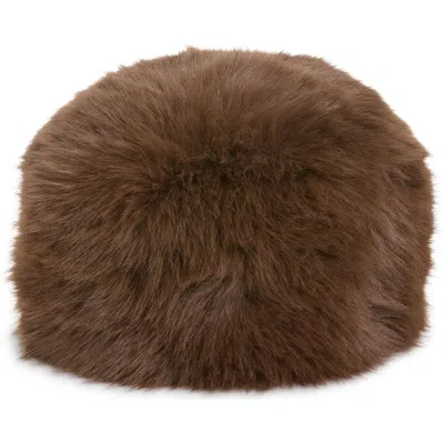 Surell Faux Fur Bubble Hat In Brown