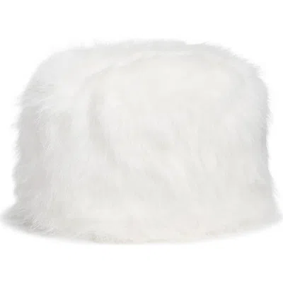 Surell Faux Fur Bubble Hat In White