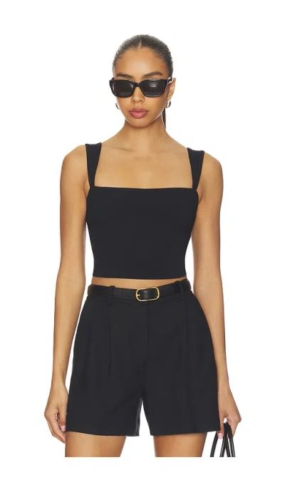 Susana Monaco Angle Strap Top In Black