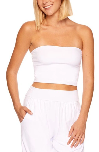 Susana Monaco Strapless Crop Top In Sugar