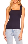 Susana Monaco Wide Strap Tank Top In Midnight