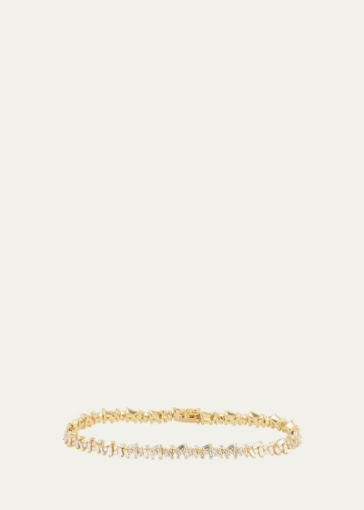 Suzanne Kalan Classic Diamond Icon Tennis Bracelet In Gold