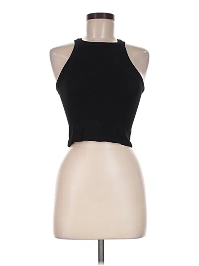 Pre-owned Suzette Tank Top Black Halter Neckline Tops